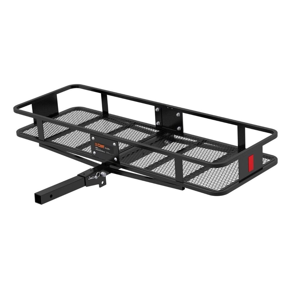 CURT 18151 Hitch Cargo Carrier 60x20 Folding Basket 500lb Steel Black